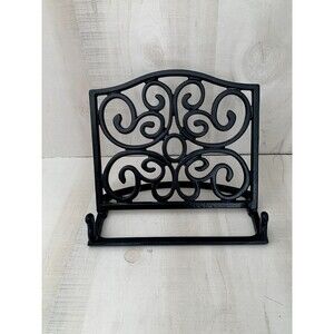 Heavyweight Powder-coated Black Steel Finish Cast Iron Cookbook Stand